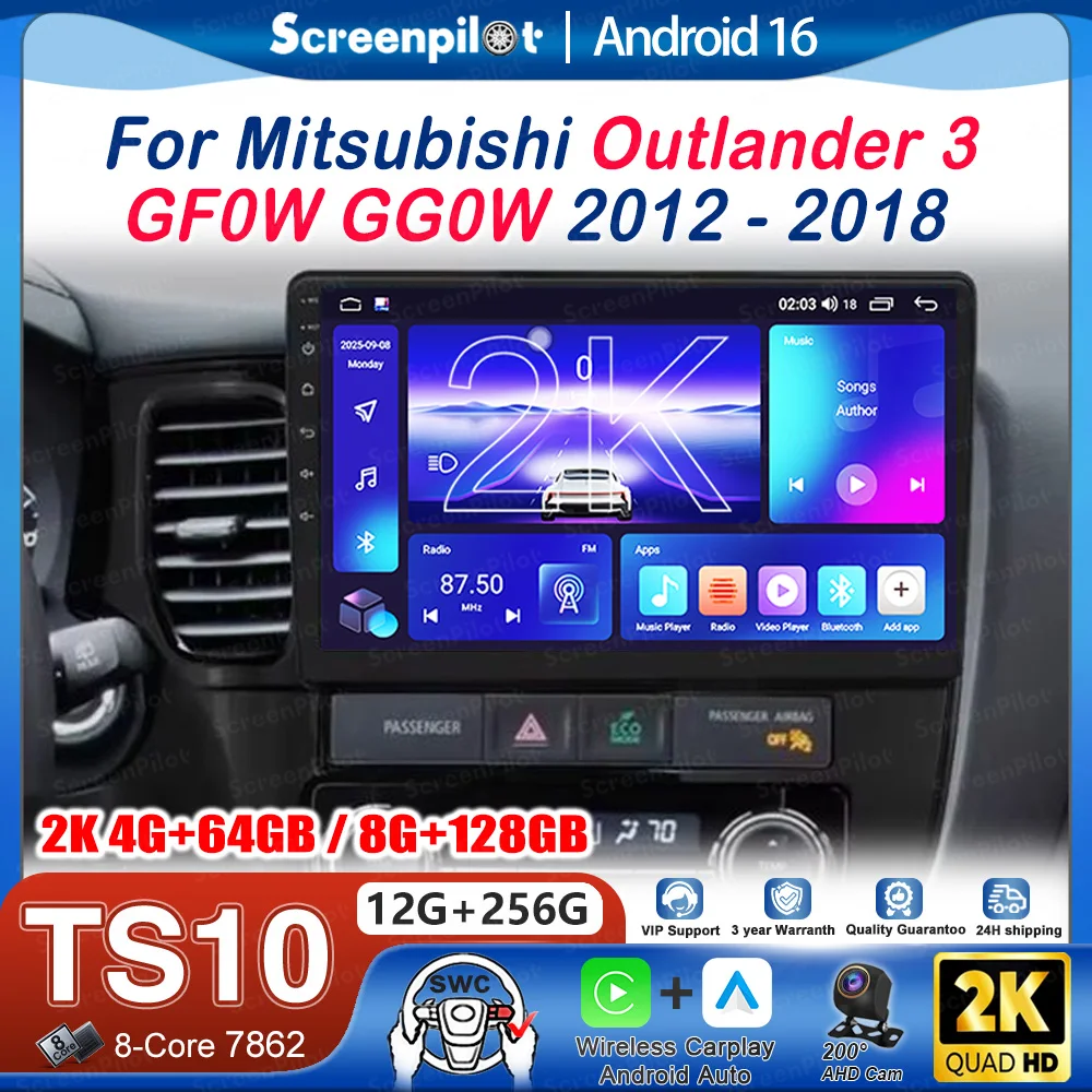 Автомагнитола Android 16 для Mitsubishi Outlander 3 GF0W GG0W 2012-2018, видеоплеер, GPS, сенсорный экран, Bluetooth, 8-ядерный процессор
Автомагнитола Android 16 для Mitsubishi Outlander 3 GF0W GG0W 2012-2018, видеоплеер, GPS, сенсорный экран, Bluetooth, 8-ядерный процессор