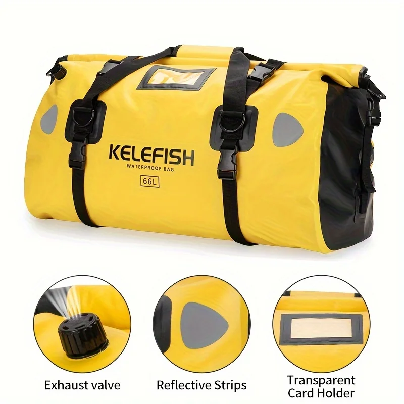 40L-66L large waterproof luggage bag with exhaust valve, suitable for camping, motorcycle, fishing, travel - sports universal
40L-66L large waterproof luggage bag with exhaust valve, suitable for camping, motorcycle, fishing, travel - sports universal