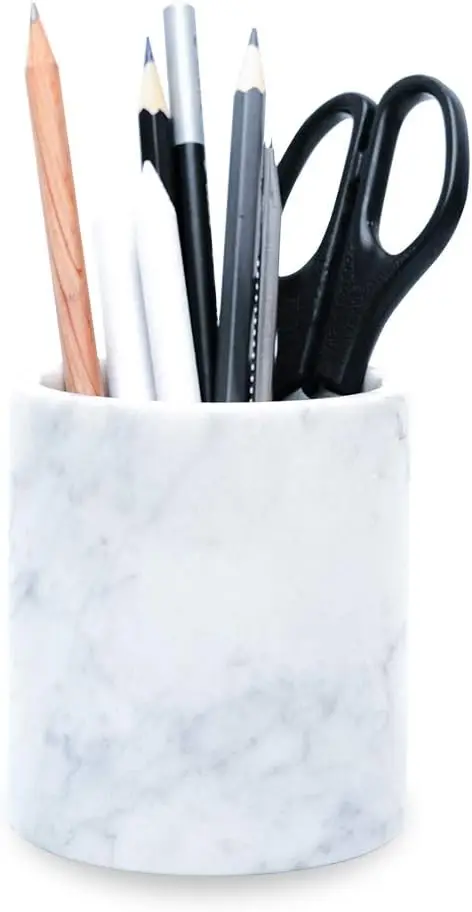 Natural Marble Pencil Holder for Desk, Makeup Brush Cup, Bathroom Tumbler, Office & Home Organizer, White
Natural Marble Pencil Holder for Desk, Makeup Brush Cup, Bathroom Tumbler, Office & Home Organizer, White
