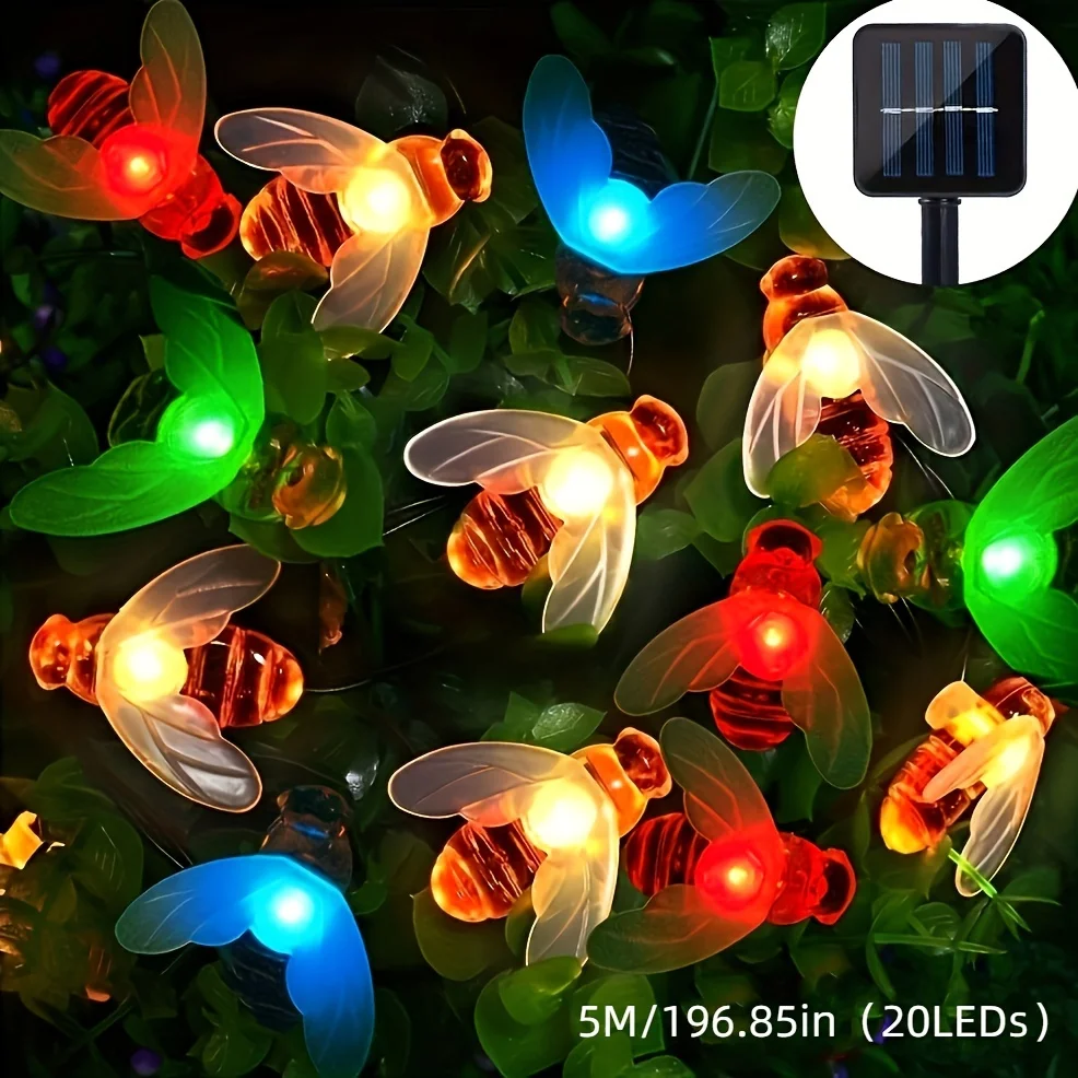 Solar Powered Garden Light 5M 20LED Honeybees Garland Sun LED String Lamp Outdoor Waterproof Sunlight for Fence Tree Decoration
Solar Powered Garden Light 5M 20LED Honeybees Garland Sun LED String Lamp Outdoor Waterproof Sunlight for Fence Tree Decoration