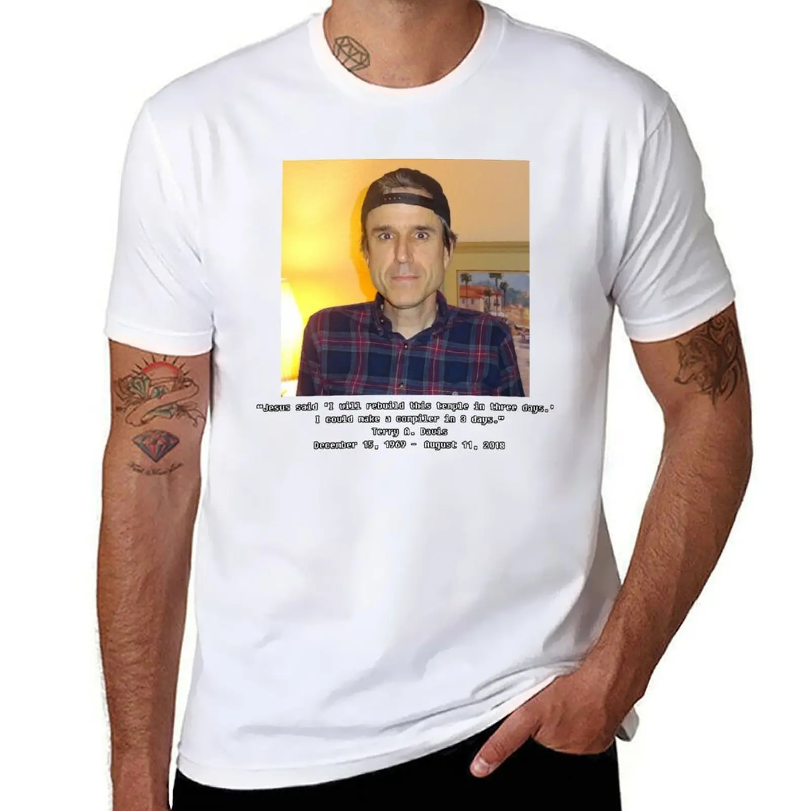Terry A Davis Quote T-Shirt cotton t shirts high quality man t shirt designer T-Shirt
Terry A Davis Quote T-Shirt cotton t shirts high quality man t shirt designer T-Shirt