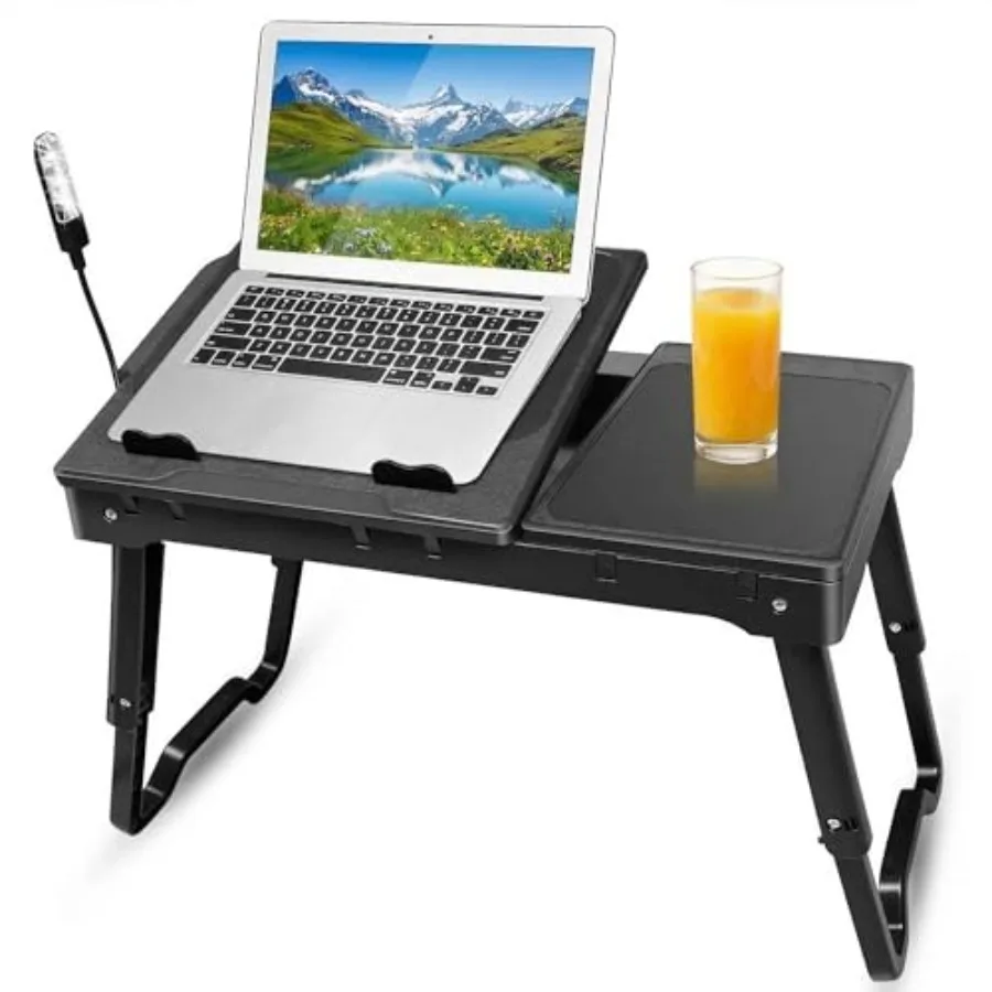 Foldable Laptop Bed Tray Desk Adjustable Lap Table Notebook Desk with Cooling Fan Mouse Board USB Ports LED Light Laptop Stand
Foldable Laptop Bed Tray Desk Adjustable Lap Table Notebook Desk with Cooling Fan Mouse Board USB Ports LED Light Laptop Stand