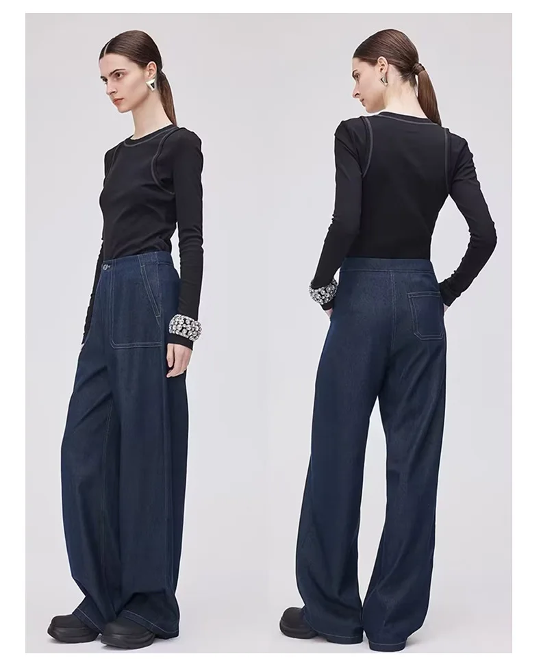 Tencel Denim Women's Wide-leg Pants With Big Pockets - Stylish & Comfortable Y2k Buggy Pants Cargo Jeans Baggy Summer Clothing
Tencel Denim Women's Wide-leg Pants With Big Pockets - Stylish & Comfortable Y2k Buggy Pants Cargo Jeans Baggy Summer Clothing