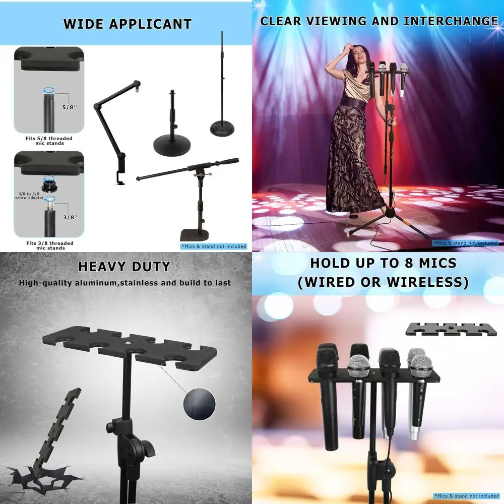 Подставка для 8 микрофонов, органайзер для сценического микрофона, резьба 3/8-16, черный
Подставка для 8 микрофонов, органайзер для сценического микрофона, резьба 3/8-16, черный