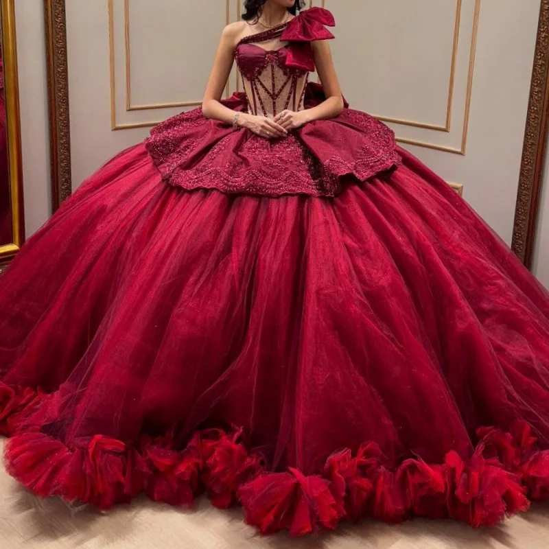 Red Sweetheart Quinceanera Dresses Off The Shoulder Sequin Applique Beads Bow Tulle Party Birthday Vestidos De 15 Anos Sweet 16
Red Sweetheart Quinceanera Dresses Off The Shoulder Sequin Applique Beads Bow Tulle Party Birthday Vestidos De 15 Anos Sweet 16