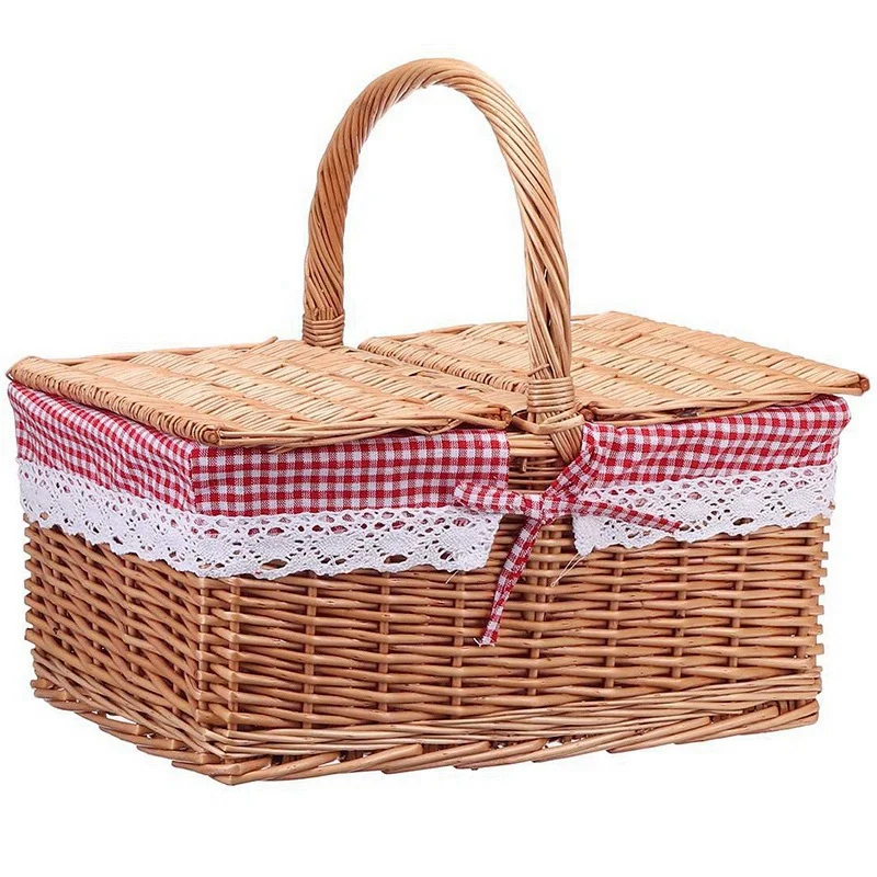 AT35 Picnic Basket Practical Pastoral Style Basket Decorative Fabric Storage Basket Flower Basket For Home Outdoor
AT35 Picnic Basket Practical Pastoral Style Basket Decorative Fabric Storage Basket Flower Basket For Home Outdoor