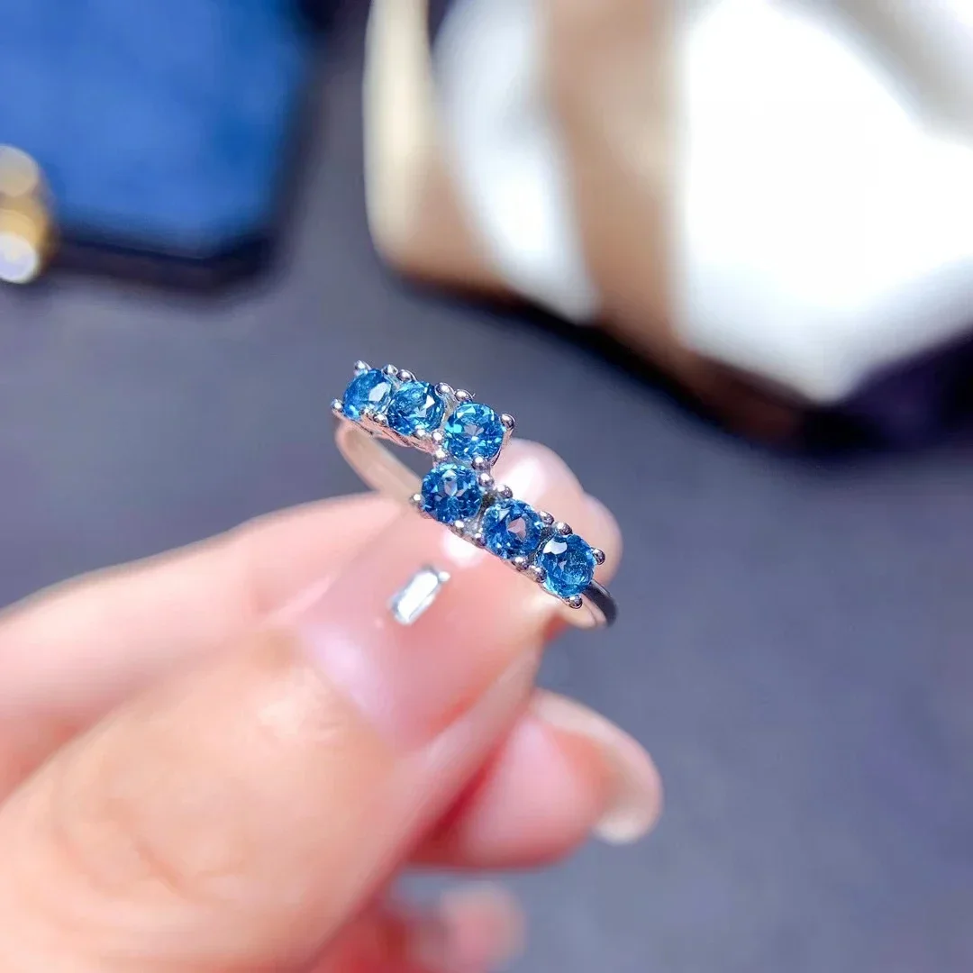 Natural Blue Topaz Fashion Ring for Women Real 925 Sterling Silver Fine Wedding Jewelry Engagement Rings for Women
Natural Blue Topaz Fashion Ring for Women Real 925 Sterling Silver Fine Wedding Jewelry Engagement Rings for Women