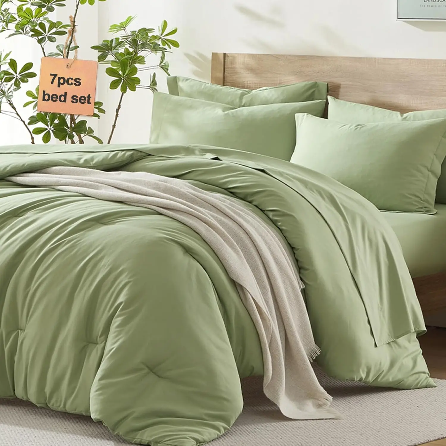 Комплект постельного белья King Size из 7 предметов, легкий, машинная стирка, готовый комплект для кровати
Комплект постельного белья King Size из 7 предметов, легкий, машинная стирка, готовый комплект для кровати