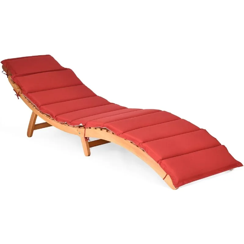 Folding Patio Lounge Chair, Solid Eucalyptus Wood Sun Lounger Chair, with Double-Sided Cushioned Seat for Garden Lawn Backyard
Folding Patio Lounge Chair, Solid Eucalyptus Wood Sun Lounger Chair, with Double-Sided Cushioned Seat for Garden Lawn Backyard