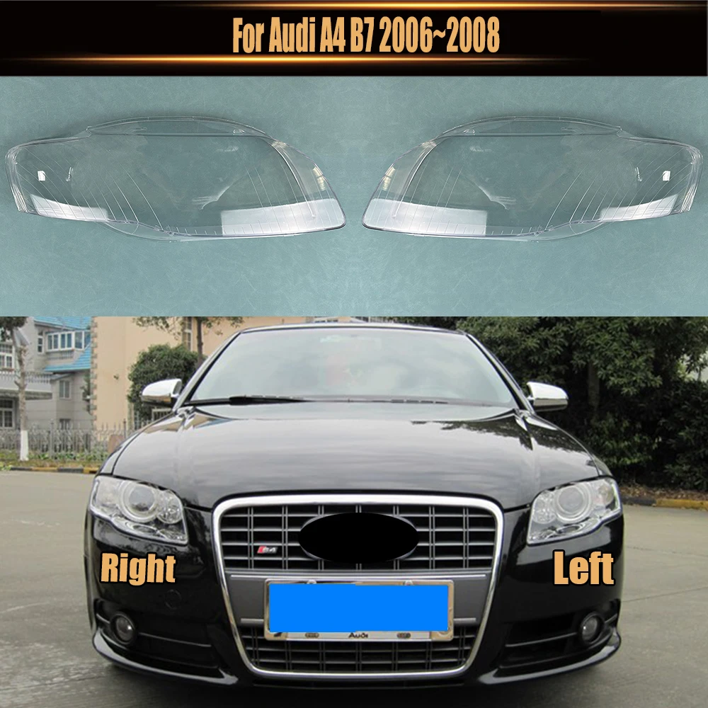For Audi A4 B7 2006~2008 Front Headlight Cover Shell Headlamps Lampshade Lens Glass Replace Original Lampshade Plexiglass
For Audi A4 B7 2006~2008 Front Headlight Cover Shell Headlamps Lampshade Lens Glass Replace Original Lampshade Plexiglass