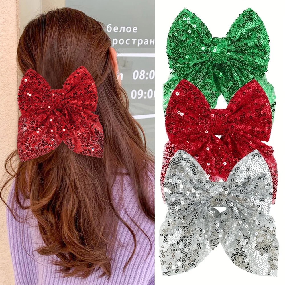 3Pcs Christmas Glitter Bows Hair Clips for Women Girls Solid Color Big Shinny Hairgripes Cute Headwear Hair Accessories Gifts 
3Pcs Christmas Glitter Bows Hair Clips for Women Girls Solid Color Big Shinny Hairgripes Cute Headwear Hair Accessories Gifts