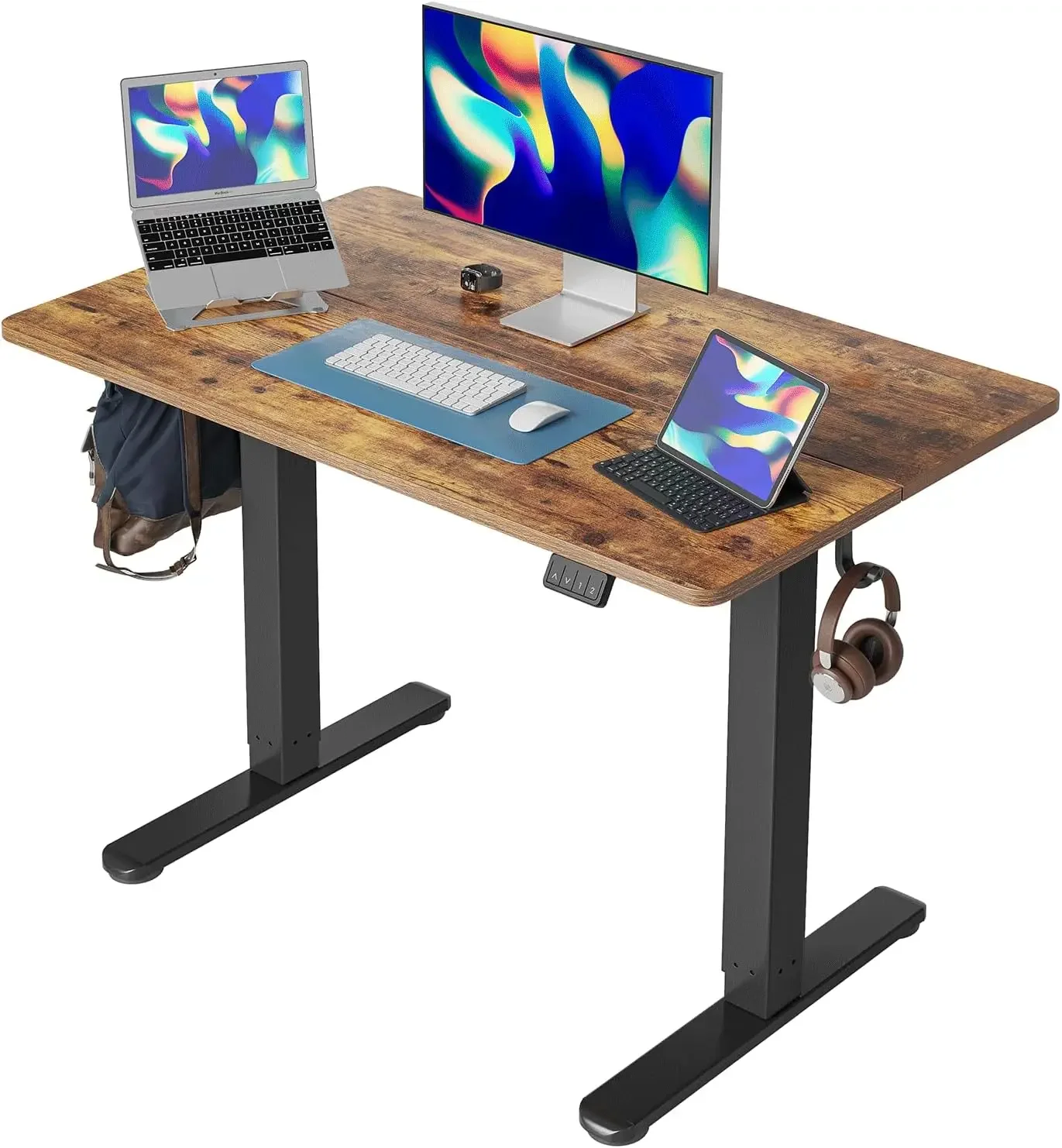 Standing Desk, Stand up Height Adjustable Home Office Electric Desk, 40 x 24 Inch Sit Stand Desk with Splice Board, Rustic Brown
Standing Desk, Stand up Height Adjustable Home Office Electric Desk, 40 x 24 Inch Sit Stand Desk with Splice Board, Rustic Brown