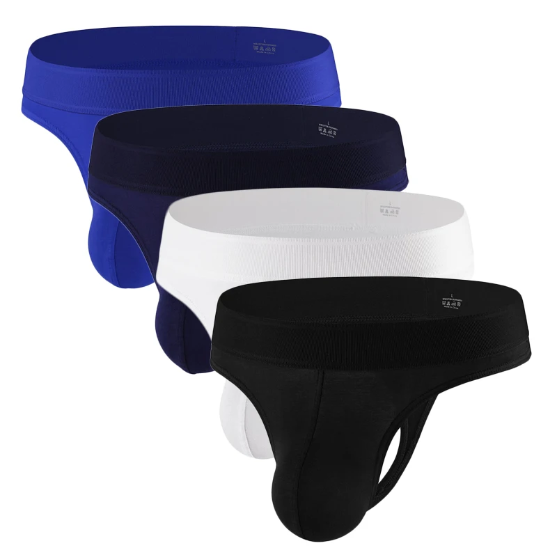 4PCS Men's Thongs Underwear Briefs Cotton Solid U Convex Low Waist Breathable Fitness Jockstrap Men G-String Underpants Homewear
4PCS Men's Thongs Underwear Briefs Cotton Solid U Convex Low Waist Breathable Fitness Jockstrap Men G-String Underpants Homewear