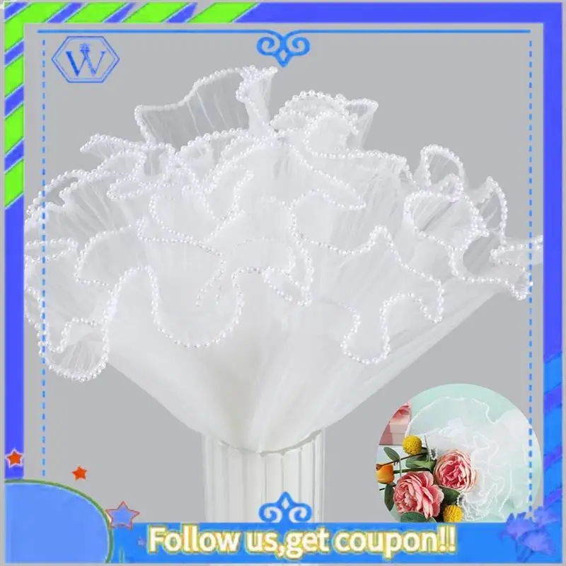 Easy To Use 2 Pack 4.5 Yard White Flower Wrapping Paper Pearl Edge Mesh Bouquet Wrapping Paper Pearl Wrinkled Wave Net Yarn
Easy To Use 2 Pack 4.5 Yard White Flower Wrapping Paper Pearl Edge Mesh Bouquet Wrapping Paper Pearl Wrinkled Wave Net Yarn