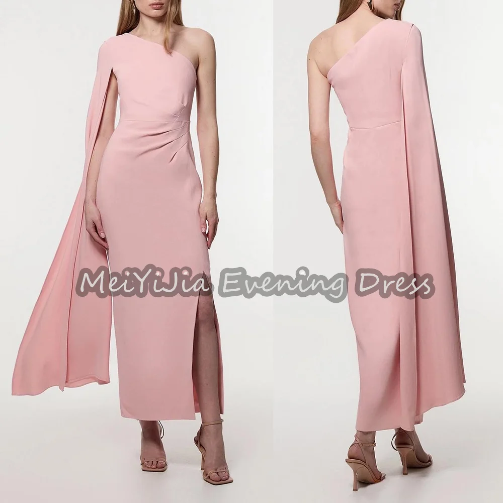 Meiyijia Crepe One-shoulder Neckline Pleats Saudi Simple Evening Dresses For Women 2025 With Long Sleeve Ankle Length Party Gown
Meiyijia Crepe One-shoulder Neckline Pleats Saudi Simple Evening Dresses For Women 2025 With Long Sleeve Ankle Length Party Gown