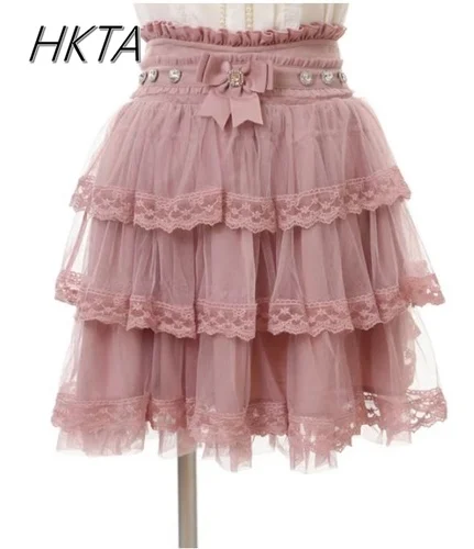 Liz Skirt Japanese Mine Bow Black Cake Skirts 2024 New Summer Sweet Girl Women's Rhienstone Beaded Lace Short Tulle Skirt Lolita
Liz Skirt Japanese Mine Bow Black Cake Skirts 2024 New Summer Sweet Girl Women's Rhienstone Beaded Lace Short Tulle Skirt Lolita
