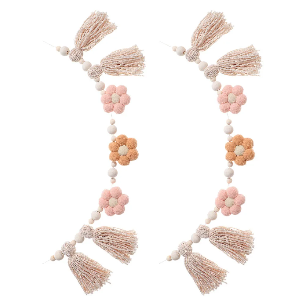 2Pcs Bohemian Tassel Garland Wooden Beads Rustic Wedding Decor Nursery Wall Hanging Festive Atmosphere Photo Prop
2Pcs Bohemian Tassel Garland Wooden Beads Rustic Wedding Decor Nursery Wall Hanging Festive Atmosphere Photo Prop