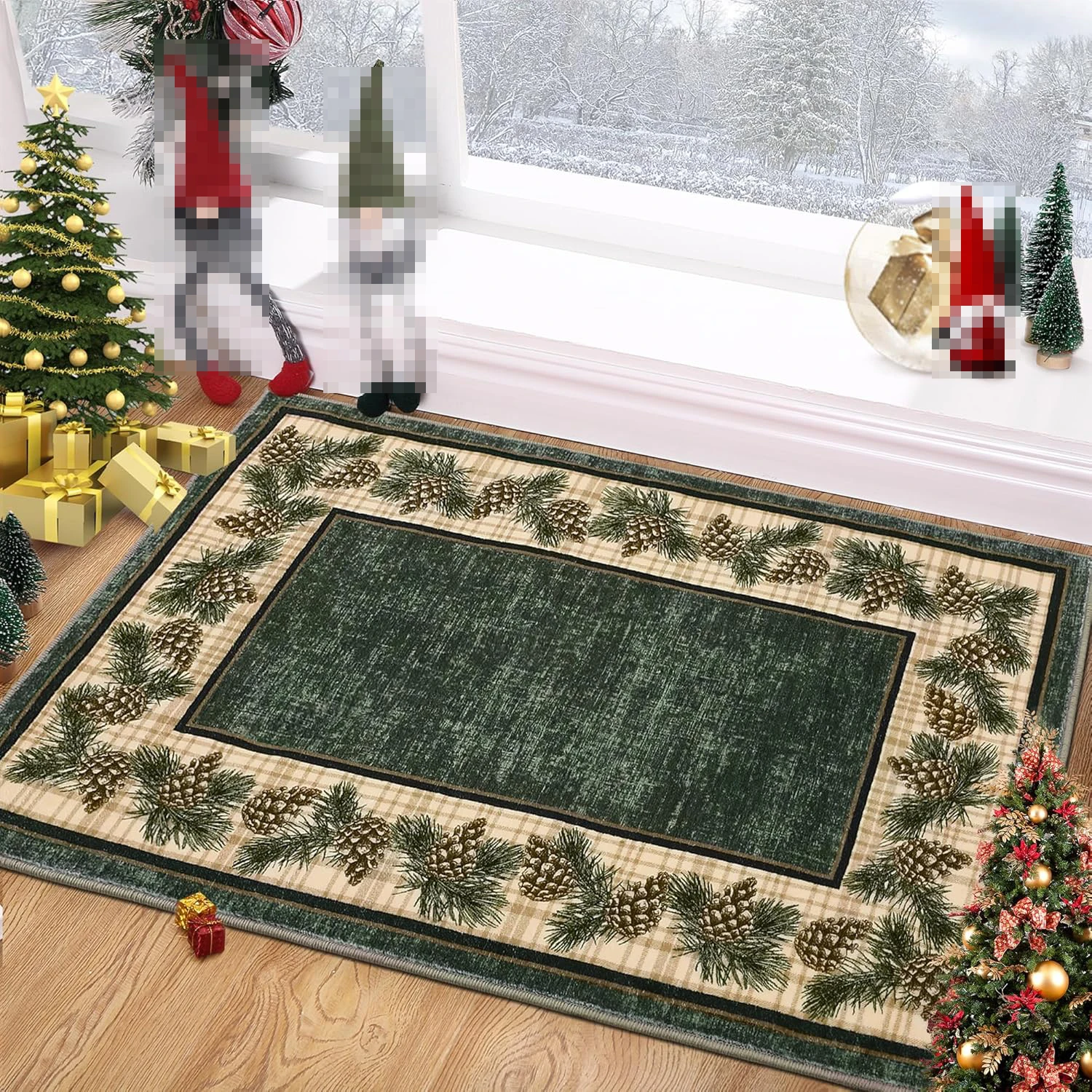 Рождественский коврик для прихожей 2x3 с нескользящей подложкой Рождественский сосновый коврик для дома Пятностойкий моющийся коврик для дома
Рождественский коврик для прихожей 2x3 с нескользящей подложкой Рождественский сосновый коврик для дома Пятностойкий моющийся коврик для дома
