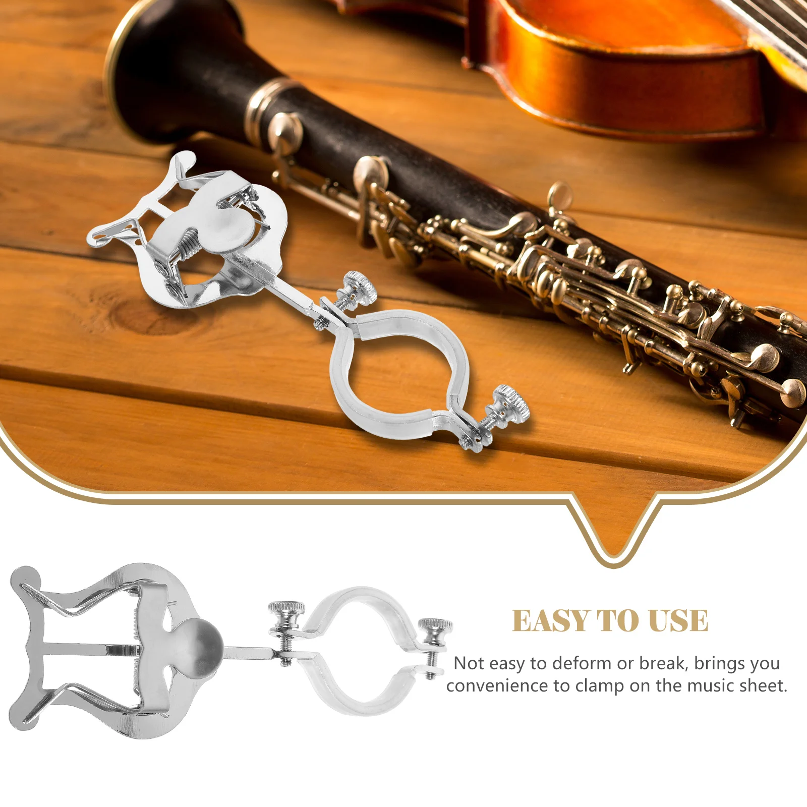 Sheet Music Clip Metal Clarinet Lyre Portable Score Holder Clamp Lightweight Instrument Accessories Reading Foldable Pcs
Sheet Music Clip Metal Clarinet Lyre Portable Score Holder Clamp Lightweight Instrument Accessories Reading Foldable Pcs