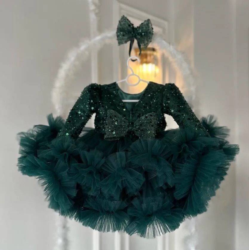 Green Sequin Tutu Baby Girl Birthday Gown Flower Girls Dresses with Long Sleeve Tiered Fluffy Christmas Gowns 2024 Kid Outfits
Green Sequin Tutu Baby Girl Birthday Gown Flower Girls Dresses with Long Sleeve Tiered Fluffy Christmas Gowns 2024 Kid Outfits