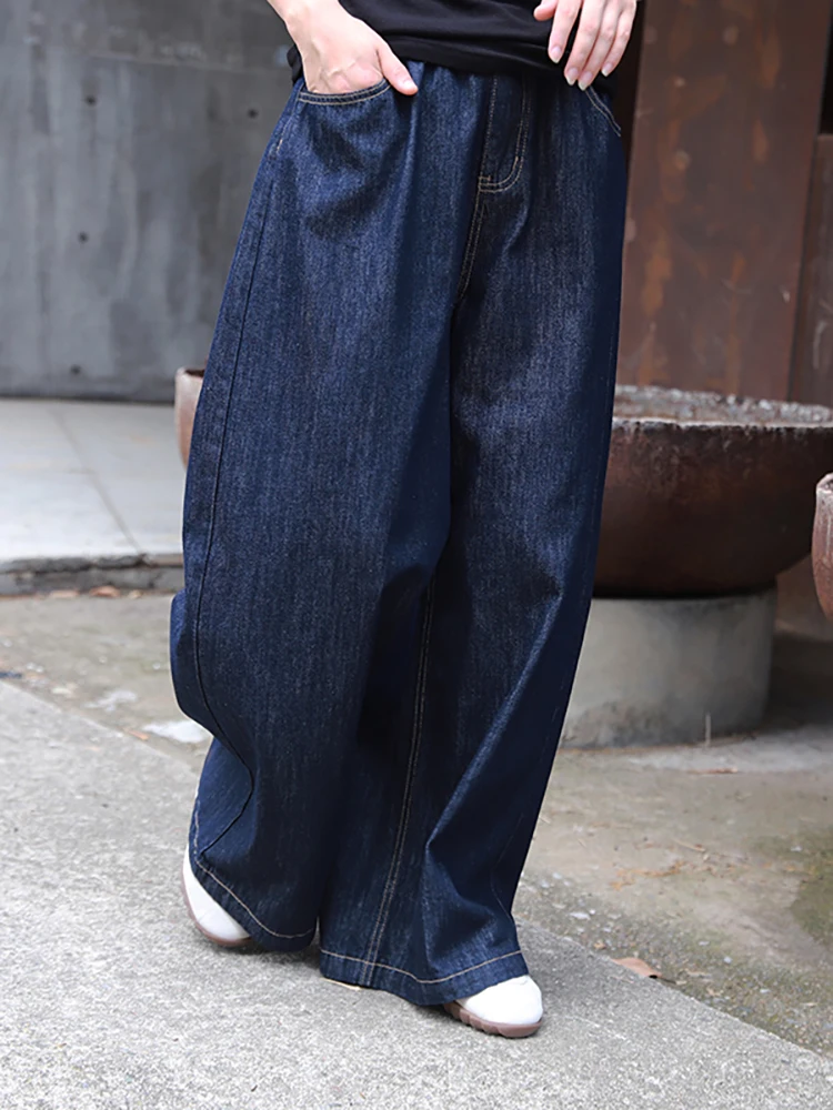 Женские джинсы из чистого хлопка, не выцветающие, с широкими штанинами, повседневные, свободные, простые, универсальные, в пол, удобные, для осени
Женские джинсы из чистого хлопка, не выцветающие, с широкими штанинами, повседневные, свободные, простые, универсальные, в пол, удобные, для осени