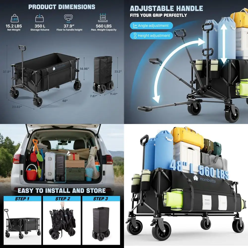 Очень большой складной вагон емкостью 48 фунтов, сверхмощная универсальная тележка объемом 350 л, вездеходные колеса, ткань 600D, складная для O
Очень большой складной вагон емкостью 48 фунтов, сверхмощная универсальная тележка объемом 350 л, вездеходные колеса, ткань 600D, складная для O