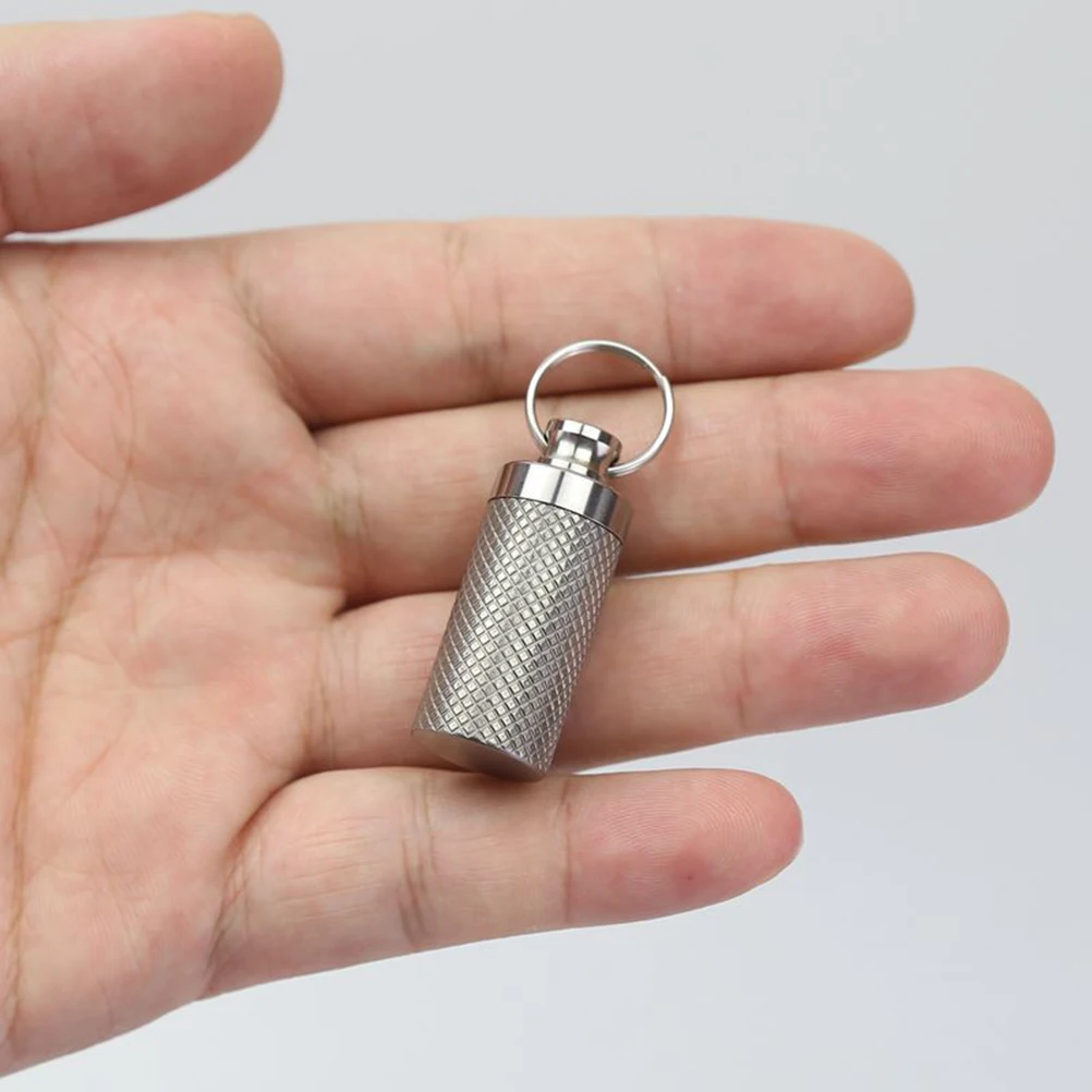 Waterproof Medicine Bottle Small Alloy Case Mini Container Silver Holder Keychain Pill Box Organizer Portable Outdoor Gadgets
Waterproof Medicine Bottle Small Alloy Case Mini Container Silver Holder Keychain Pill Box Organizer Portable Outdoor Gadgets