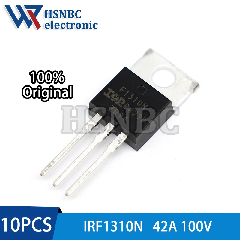 10PCS IRF1310N IRF1310NPBF F1310N IRF1310 TO-220 42A 100V N-channel Power MOSFET Transistor 100% New Original
10PCS IRF1310N IRF1310NPBF F1310N IRF1310 TO-220 42A 100V N-channel Power MOSFET Transistor 100% New Original