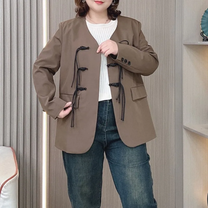New Chinese Black Button Suit Jacket Women Spring And Autumn New Plus Size Loose Casual Temperament Blazer
New Chinese Black Button Suit Jacket Women Spring And Autumn New Plus Size Loose Casual Temperament Blazer