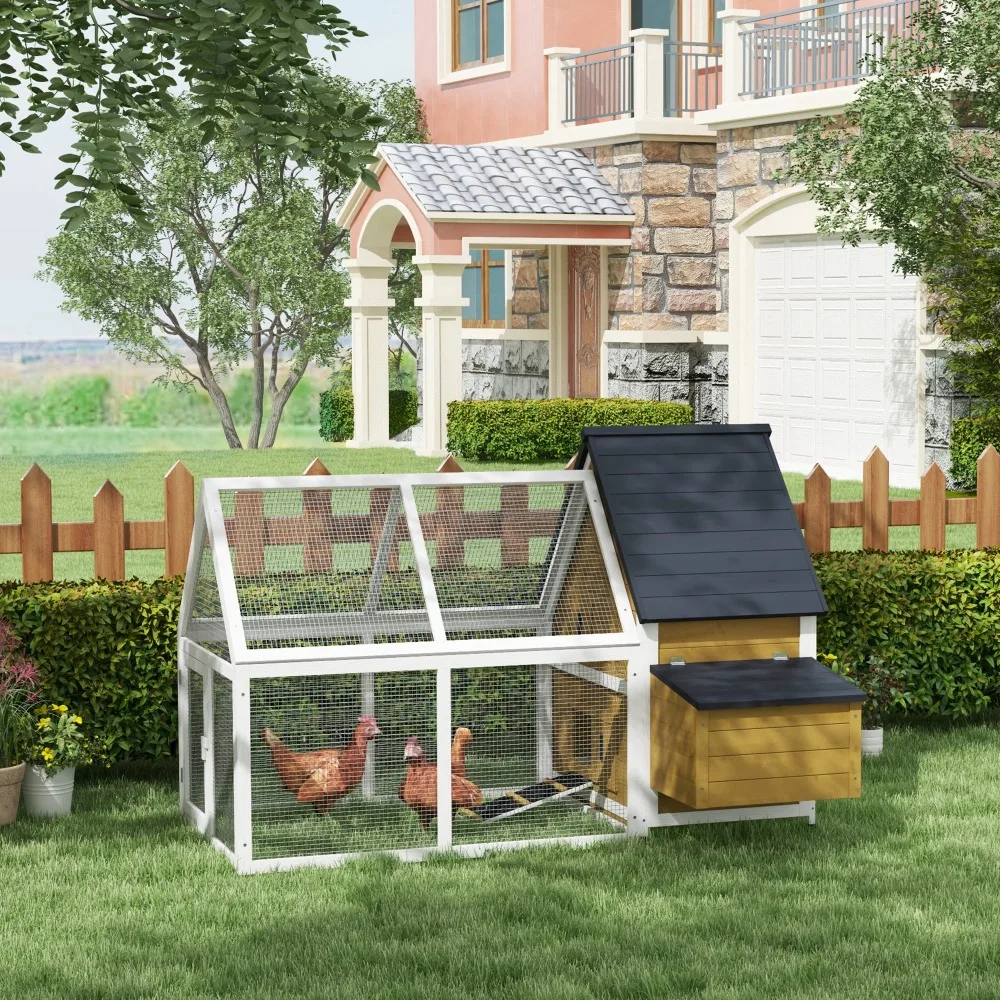 65" Chicken Coop Wooden with Detachable Run for Backyard
65" Chicken Coop Wooden with Detachable Run for Backyard