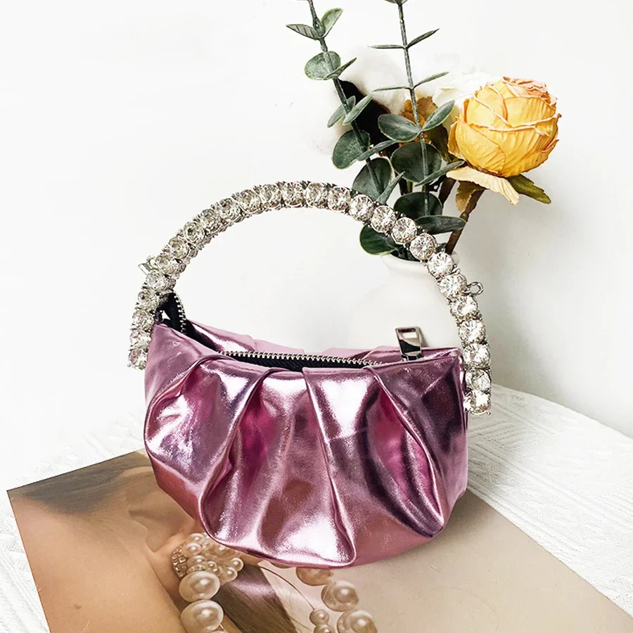 Luxury Circular Shiny Crystal Satin Evening Bags Women Rhinestone Pleated Clutch Purses Handbags Party Chains Crossbody Bags Sac
Luxury Circular Shiny Crystal Satin Evening Bags Women Rhinestone Pleated Clutch Purses Handbags Party Chains Crossbody Bags Sac
