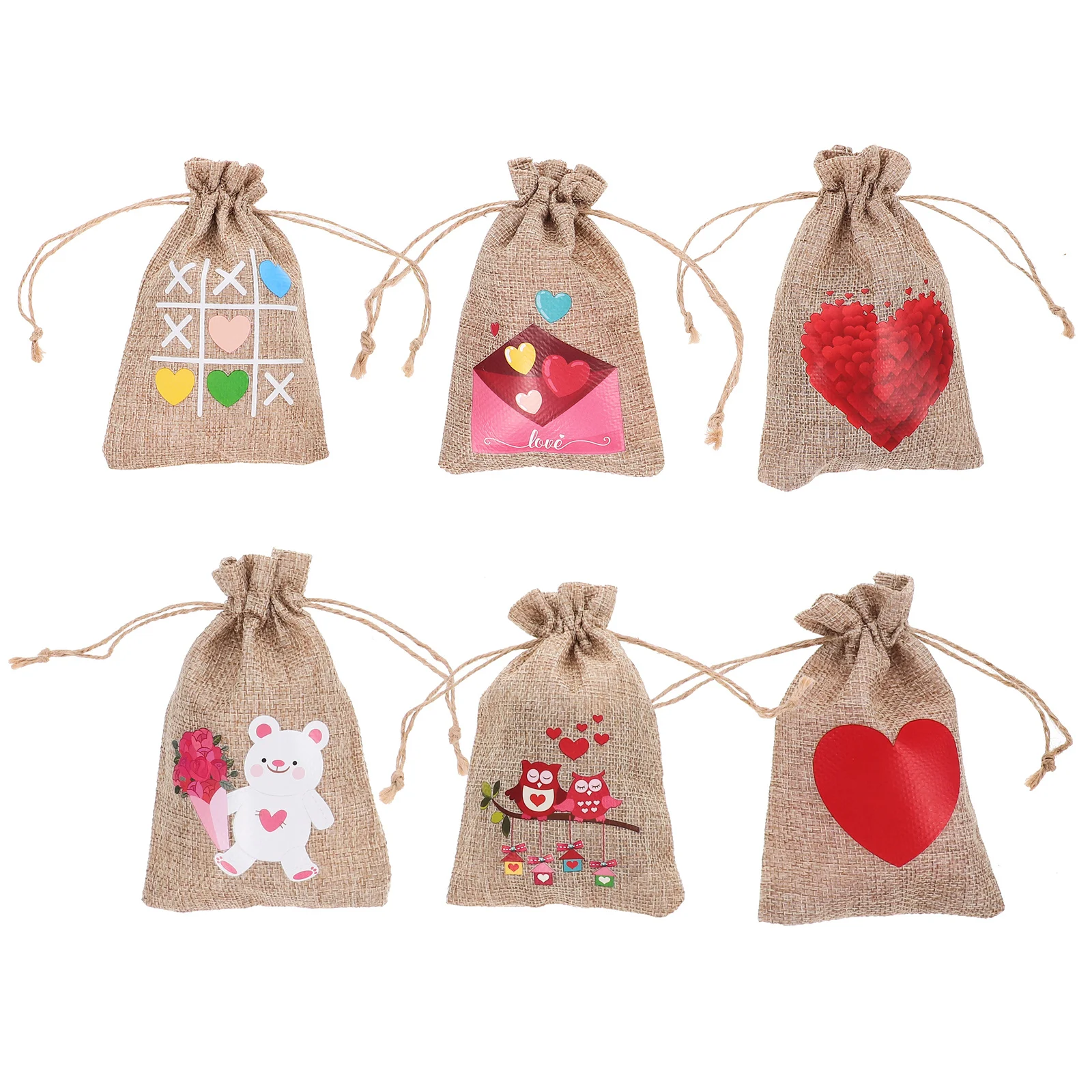 6Pcs Burlap Gift Bags Valentines Day Mini Drawstring Pouches Party Favor Candy Treat Bags Jewelry Storage Jewelry Pouches
6Pcs Burlap Gift Bags Valentines Day Mini Drawstring Pouches Party Favor Candy Treat Bags Jewelry Storage Jewelry Pouches