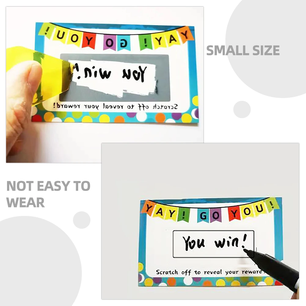 100 Sheets Scratch Off Cards Blank Rectangular DIY Labels Stickers Office Supplies Party Favor Wedding Birthday Christmas Gifts
100 Sheets Scratch Off Cards Blank Rectangular DIY Labels Stickers Office Supplies Party Favor Wedding Birthday Christmas Gifts