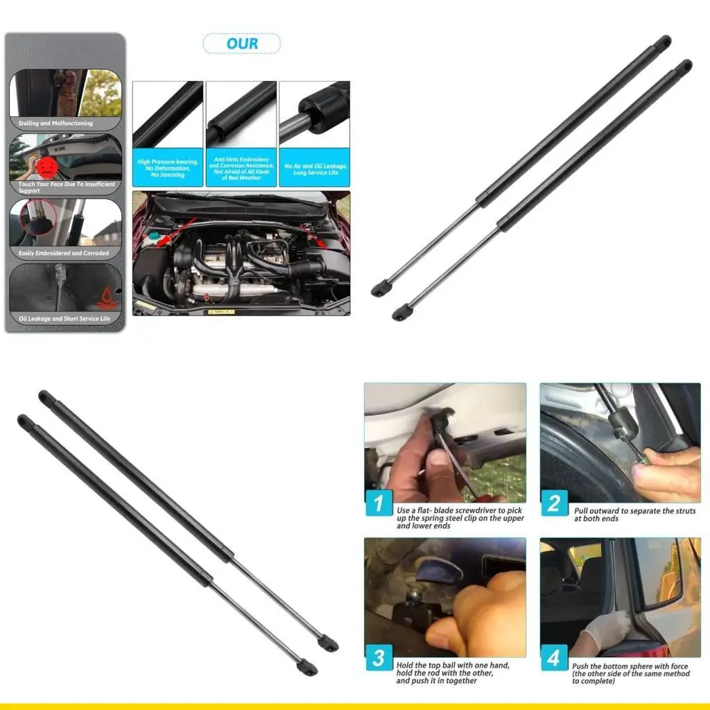 SZCH Hood Gas Spring Struts 30649516 95359 2040683 36208 for V70 XC70 99-07
SZCH Hood Gas Spring Struts 30649516 95359 2040683 36208 for V70 XC70 99-07