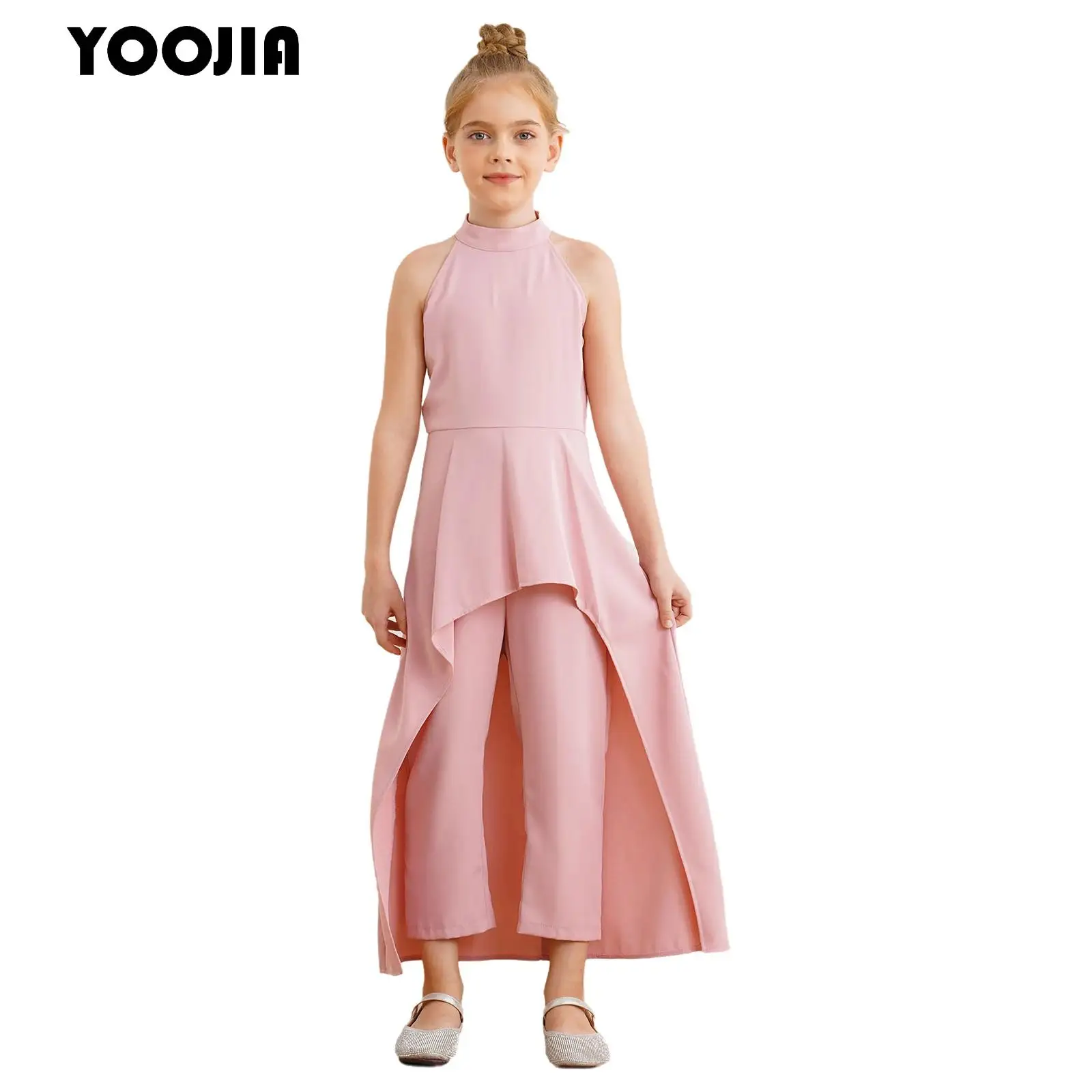 Kids Girls Elegant Party Jumpsuit Dress Halter Sleeveless Pageant Rompers Formal Full Bodysuit Outfits for Birthday Wedding
Kids Girls Elegant Party Jumpsuit Dress Halter Sleeveless Pageant Rompers Formal Full Bodysuit Outfits for Birthday Wedding