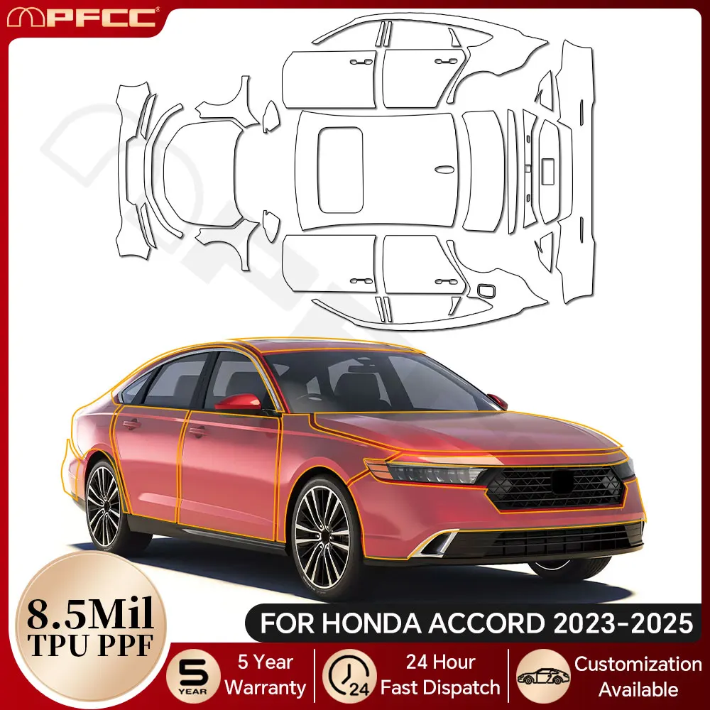 For Honda Accord 2023-2025 8.5Mil TPU Anti-scratch Paint Protection Film Pre-cut PPF Bra Clear Kit Resistant Invisible Cover
For Honda Accord 2023-2025 8.5Mil TPU Anti-scratch Paint Protection Film Pre-cut PPF Bra Clear Kit Resistant Invisible Cover