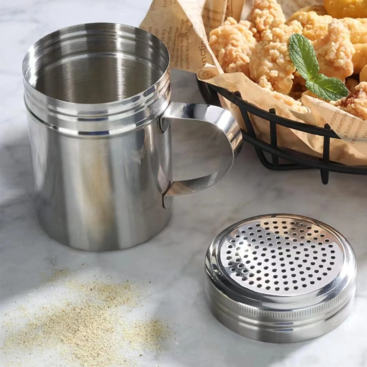 1 Pcs Spice Bottles Versatile Dispenser Kitchen Tool With Handle Shaker Dredge Barbecue Powder Salt Stainless Steel Pepper Sugar
1 Pcs Spice Bottles Versatile Dispenser Kitchen Tool With Handle Shaker Dredge Barbecue Powder Salt Stainless Steel Pepper Sugar