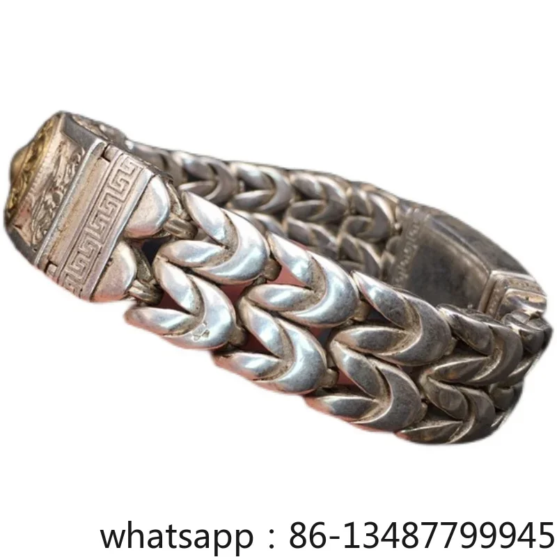 Handmade old silver Nepal retro openwork pattern Tibetan silver bracelet men's domineering fashion transfer silver bracelet
Handmade old silver Nepal retro openwork pattern Tibetan silver bracelet men's domineering fashion transfer silver bracelet