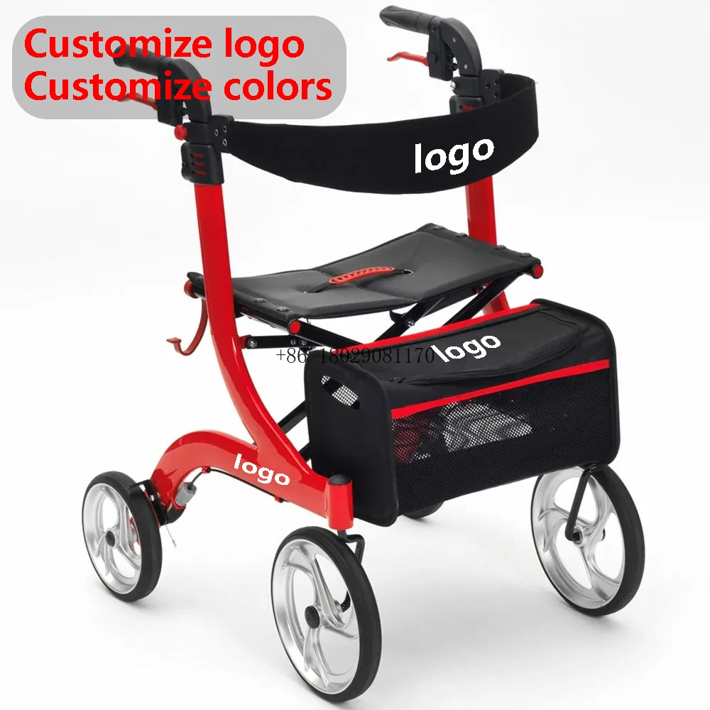 adjustable shopping medical outdoor aluminium rollator walker with seat Rollator folding walker portable patient
adjustable shopping medical outdoor aluminium rollator walker with seat Rollator folding walker portable patient