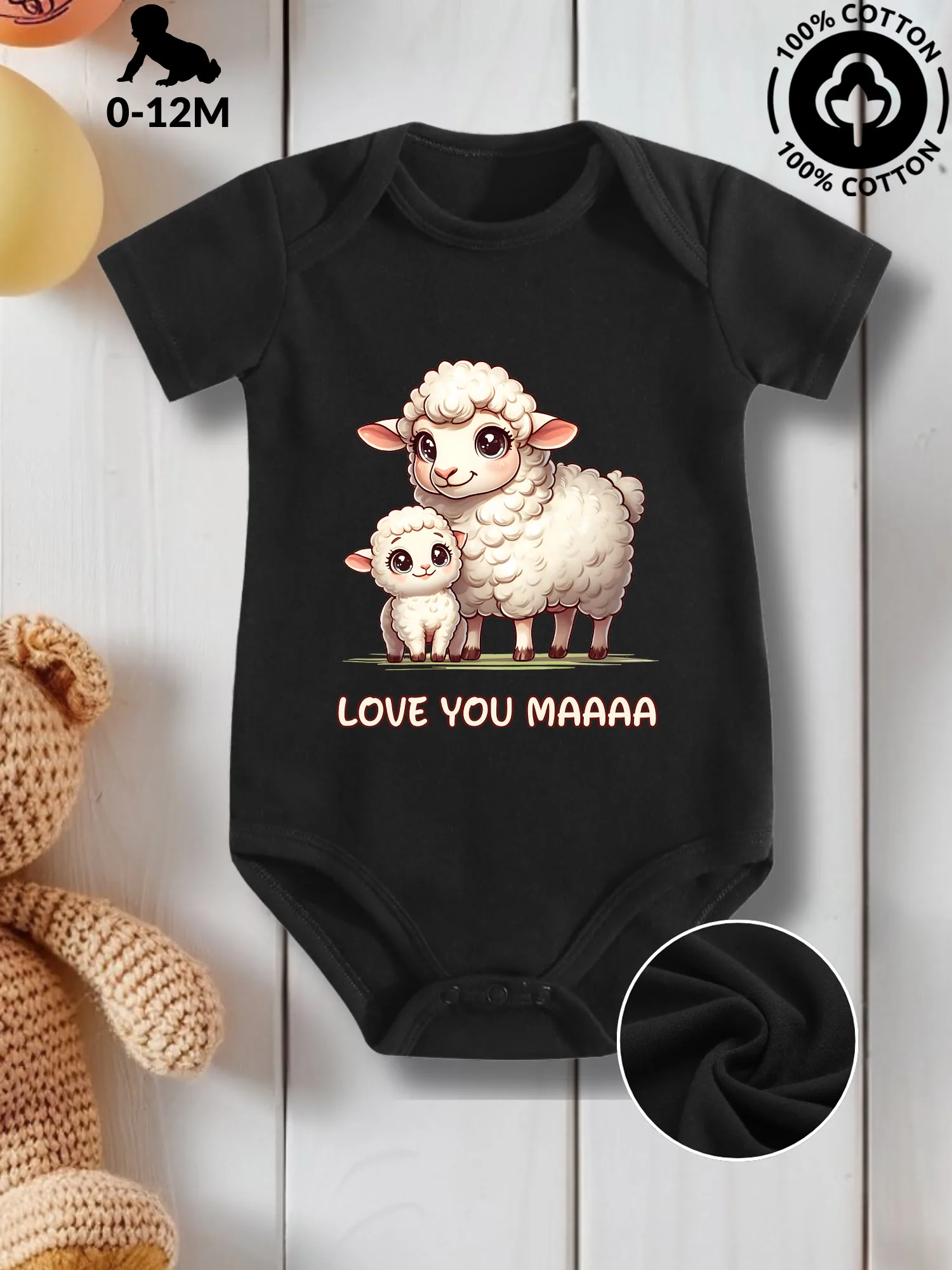 Универсальный комбинезон-слип Love You Maaaa для малышей, из чистого хлопка, для ухода за кожей, всесезонный, черный, 190 г/м²
Универсальный комбинезон-слип Love You Maaaa для малышей, из чистого хлопка, для ухода за кожей, всесезонный, черный, 190 г/м²