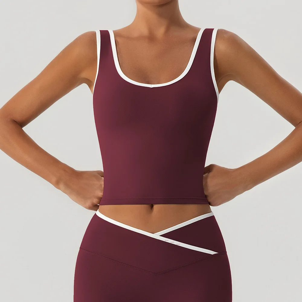 Противоударный спортивный жилет, спортивный бюстгальтер, женский топ для спортзала, женская тренировочная одежда без рукавов для йоги, быстросохнущая спортивная одежда, майка для тренировок
Противоударный спортивный жилет, спортивный бюстгальтер, женский топ для спортзала, женская тренировочная одежда без рукавов для йоги, быстросохнущая спортивная одежда, майка для тренировок