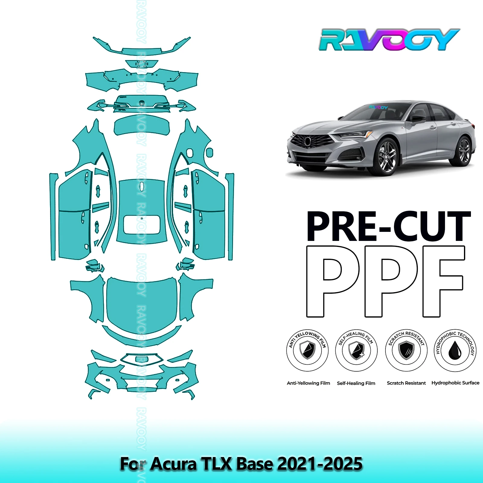 Full Vehicle Clear Bra Precut PPF Paint Protection Film For Acura TLX Base 2021-2025
Full Vehicle Clear Bra Precut PPF Paint Protection Film For Acura TLX Base 2021-2025