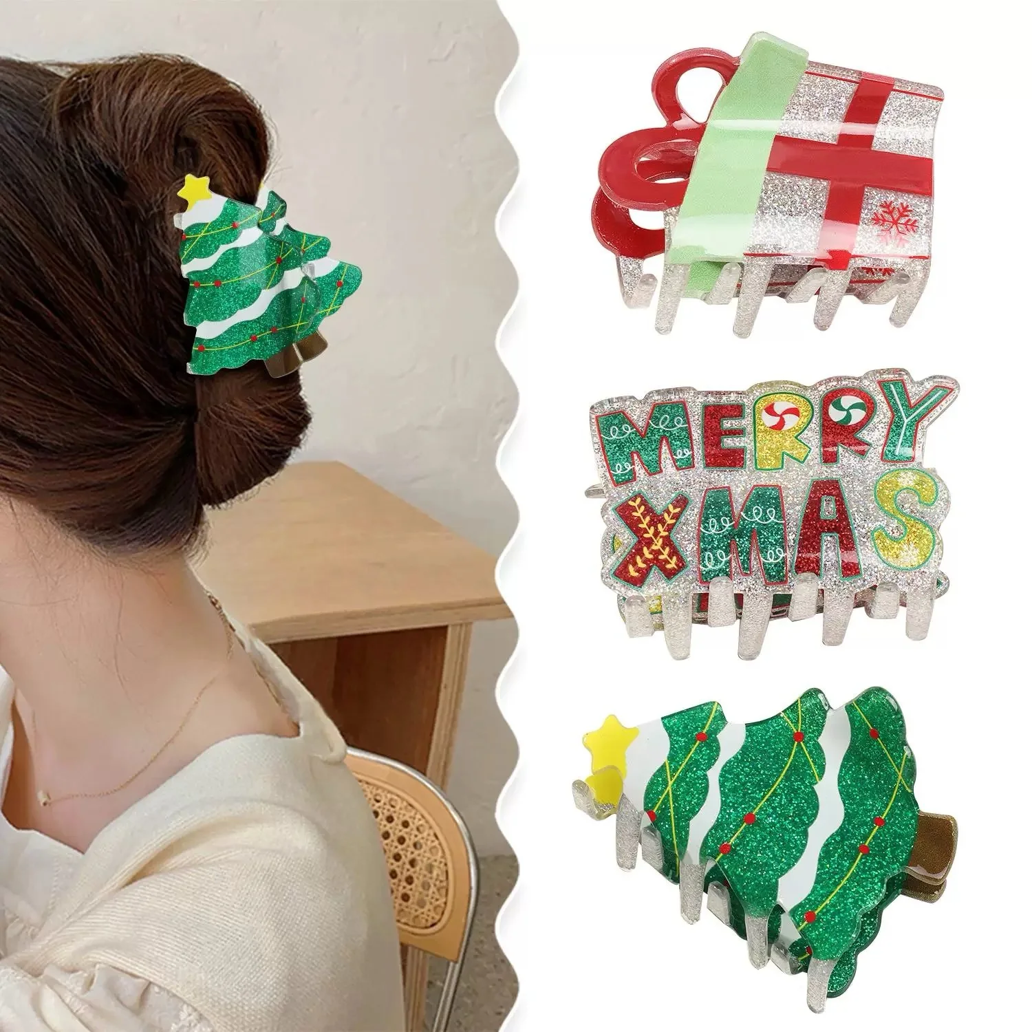 Dowell Christmas Acrylic Hair Clip Christmas Hair Accessories Gifts Women's Hair Accessories
Dowell Christmas Acrylic Hair Clip Christmas Hair Accessories Gifts Women's Hair Accessories