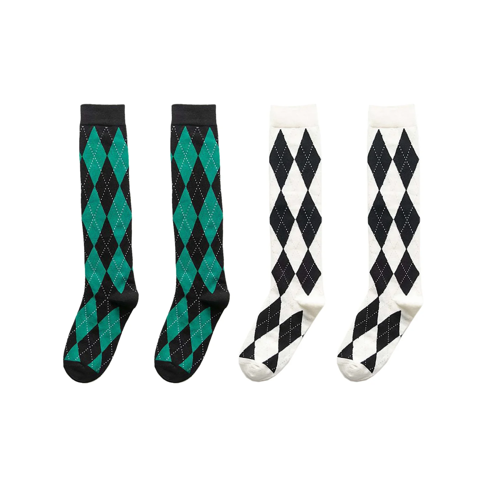 Women's Japanese college style rhombus high cotton socks black and white combination (black*1+white*1)
Women's Japanese college style rhombus high cotton socks black and white combination (black*1+white*1)