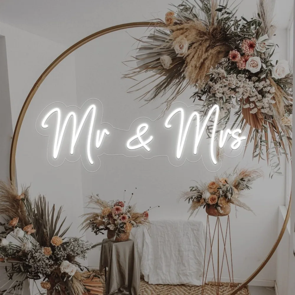 Mr & Mrs Neon Sign LED Light Wedding Party Wall LED Neon Signs Room Hanging Aesthetic Decoration Gifts Miss Mrs Led Neon Light 
Mr & Mrs Neon Sign LED Light Wedding Party Wall LED Neon Signs Room Hanging Aesthetic Decoration Gifts Miss Mrs Led Neon Light