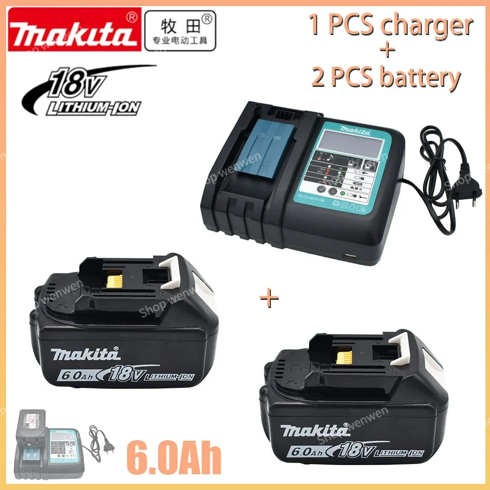 100% original Makita 18V 6.0Ah rechargeable power tool battery with LED charger replacement LXT BL1860B BL1860 BL1850
100% original Makita 18V 6.0Ah rechargeable power tool battery with LED charger replacement LXT BL1860B BL1860 BL1850