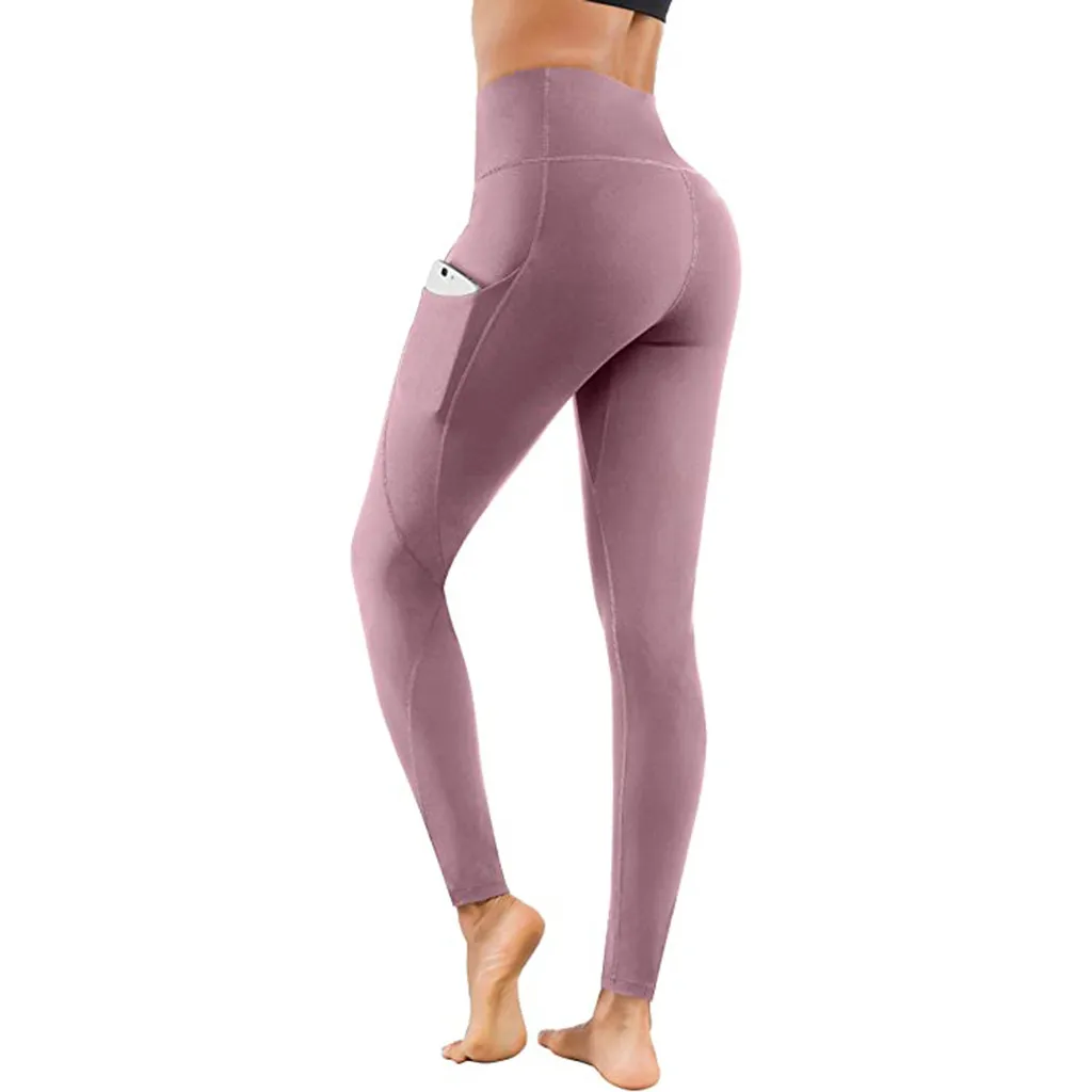 Women's Yoga Pants with Pockets Solid Color High Waist Tummy Control Through Workout Pants Tight Quick Drying Elastic Pants
Women's Yoga Pants with Pockets Solid Color High Waist Tummy Control Through Workout Pants Tight Quick Drying Elastic Pants