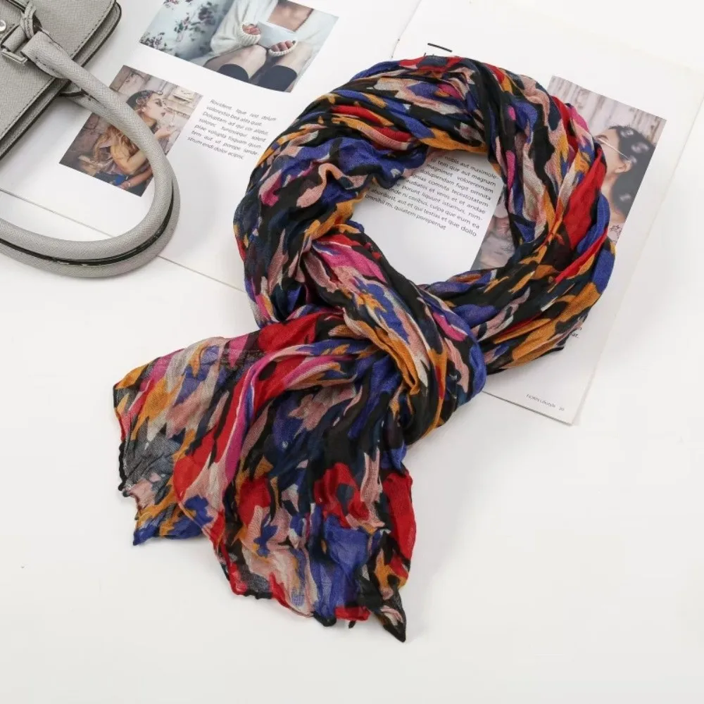 Повседневный винтажный хлопковый льняной шарф с цветочным принтом, роскошный брендовый дизайнерский плиссированный шарф с принтом, длинная шаль на осень-зиму
Повседневный винтажный хлопковый льняной шарф с цветочным принтом, роскошный брендовый дизайнерский плиссированный шарф с принтом, длинная шаль на осень-зиму