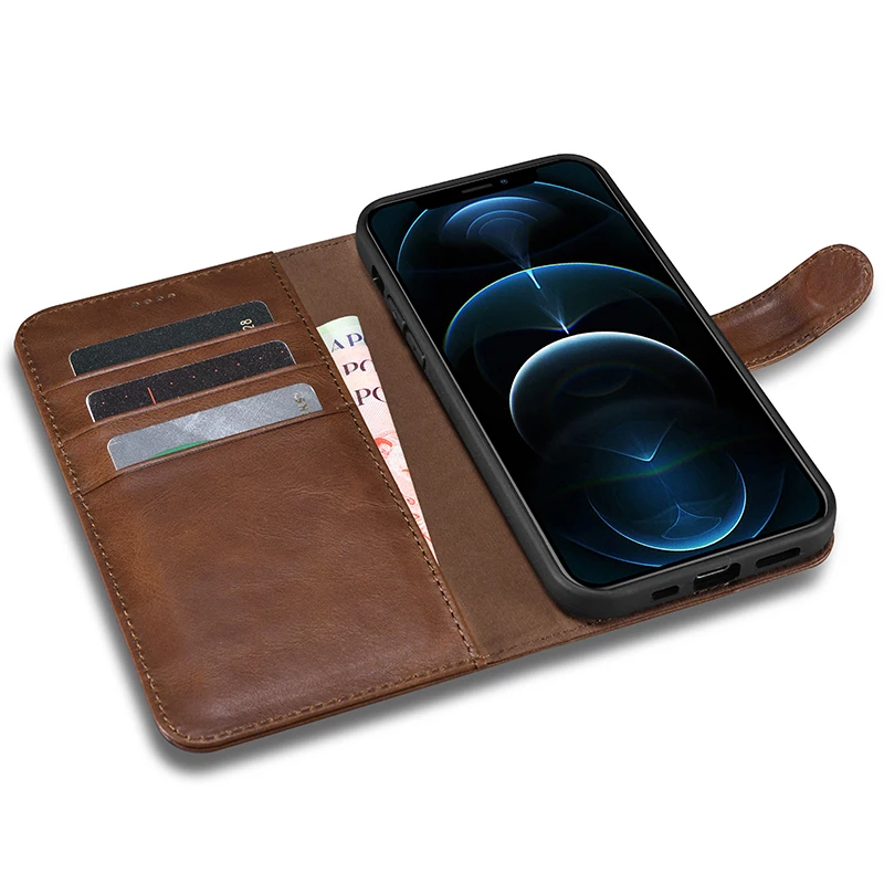 Leather Protective Shell Fashion Magnetic Card Flip Wallet Leather Cell Phone Case For iPhone 12 Mini/ 12/ Pro/ 12 Pro Max
Leather Protective Shell Fashion Magnetic Card Flip Wallet Leather Cell Phone Case For iPhone 12 Mini/ 12/ Pro/ 12 Pro Max