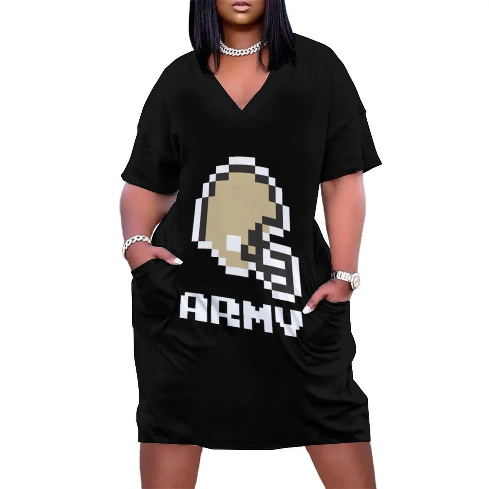 Army Black Knights (Tecmo Super Bowl Football Helmet) Loose Pocket Dress dresses for women Women's clothing women dress
Army Black Knights (Tecmo Super Bowl Football Helmet) Loose Pocket Dress dresses for women Women's clothing women dress
